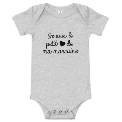 Body bébé « Je suis le petit cœur de ma marraine »