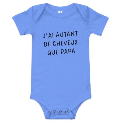 Body bébé « J'ai autant de cheveux que papa »