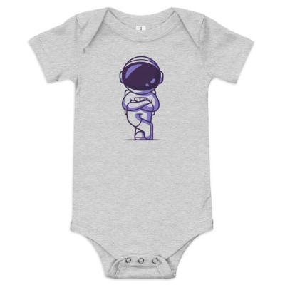 Body bébé astronaute mignon debout pliant les mains