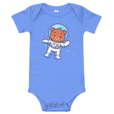 Body bébé ours astronaute en couleurs